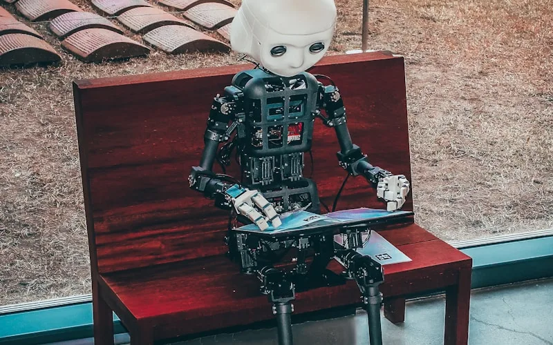 Humanoid AI robot face representing the evolution of artificial intelligence models