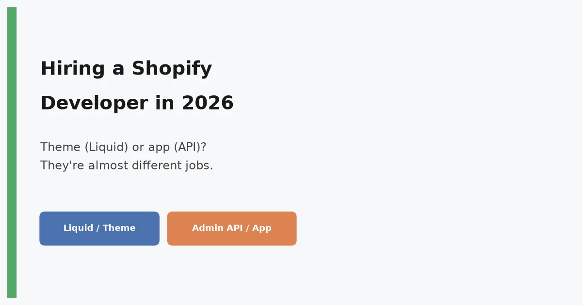 How to Hire a Shopify Developer: Liquid or Apps