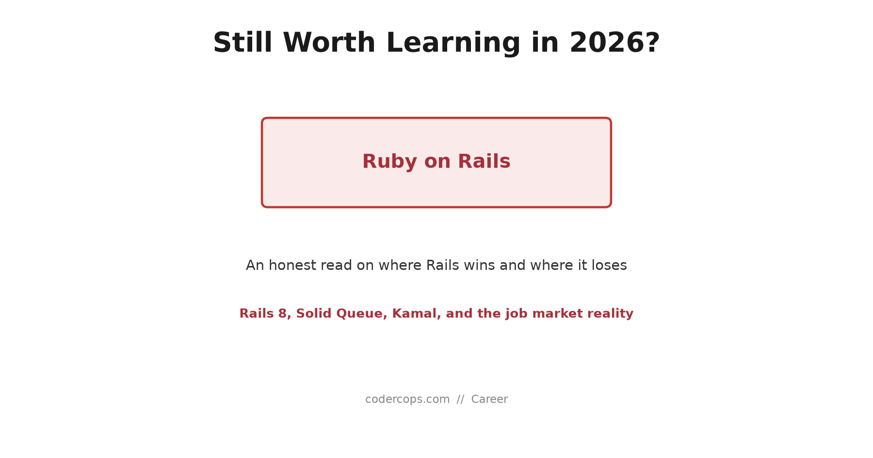 Is Ruby on Rails Still Worth Learning in 2026?