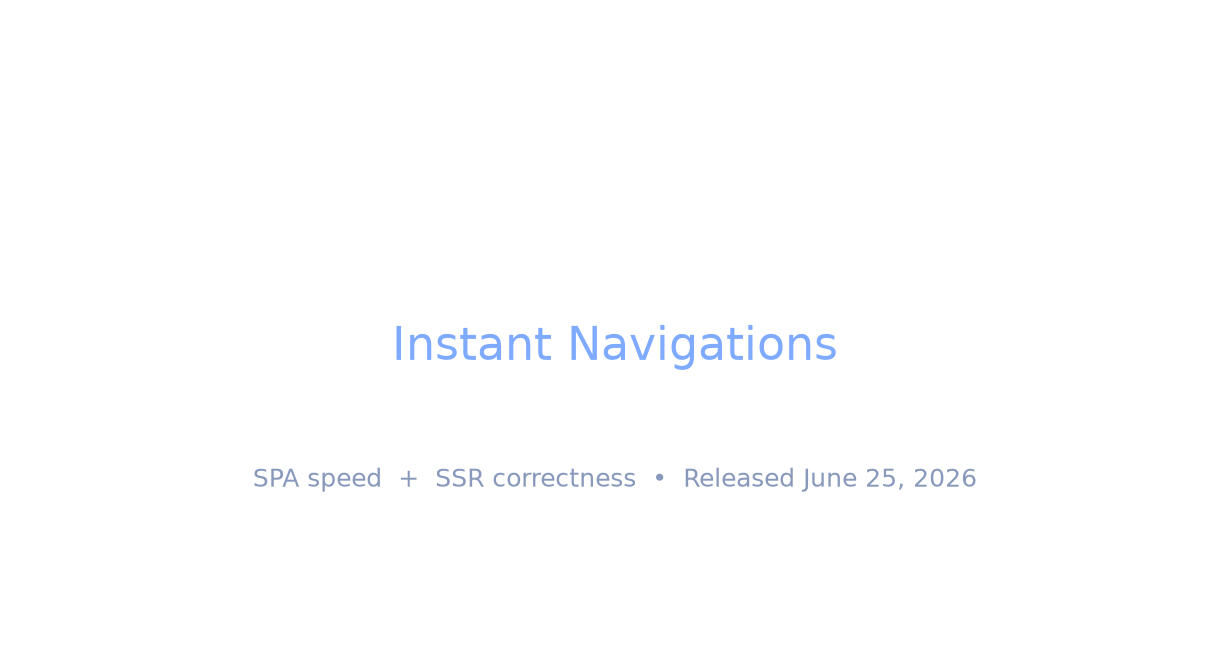Next.js 16.3 Instant Navigations: SPA Speed Without Giving Up SSR