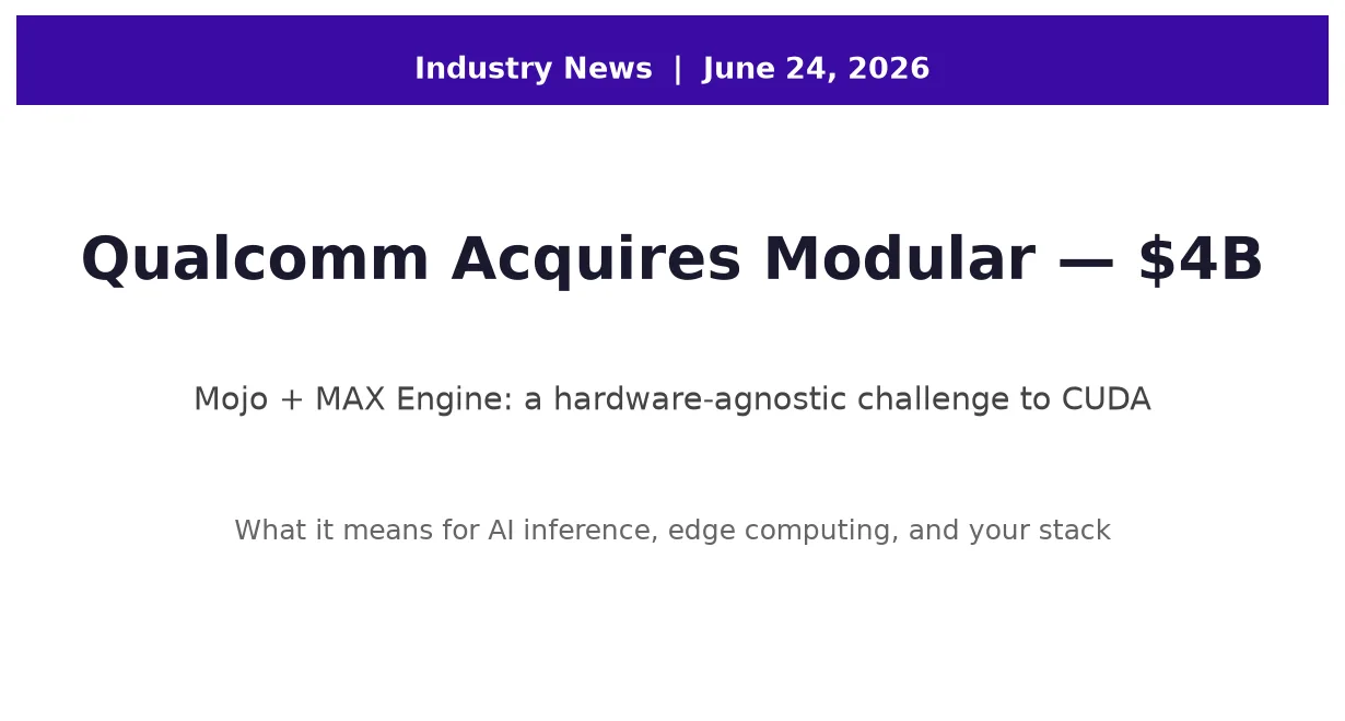 Qualcomm Acquires Modular for $4B: What the CUDA Challenge Means for Developers